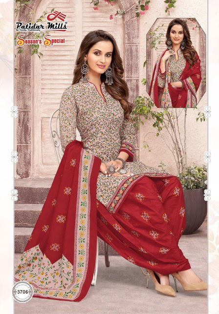Patidar Seasons Special 37 Fancy Regular Wear Printed Cotton Dress Material Collection